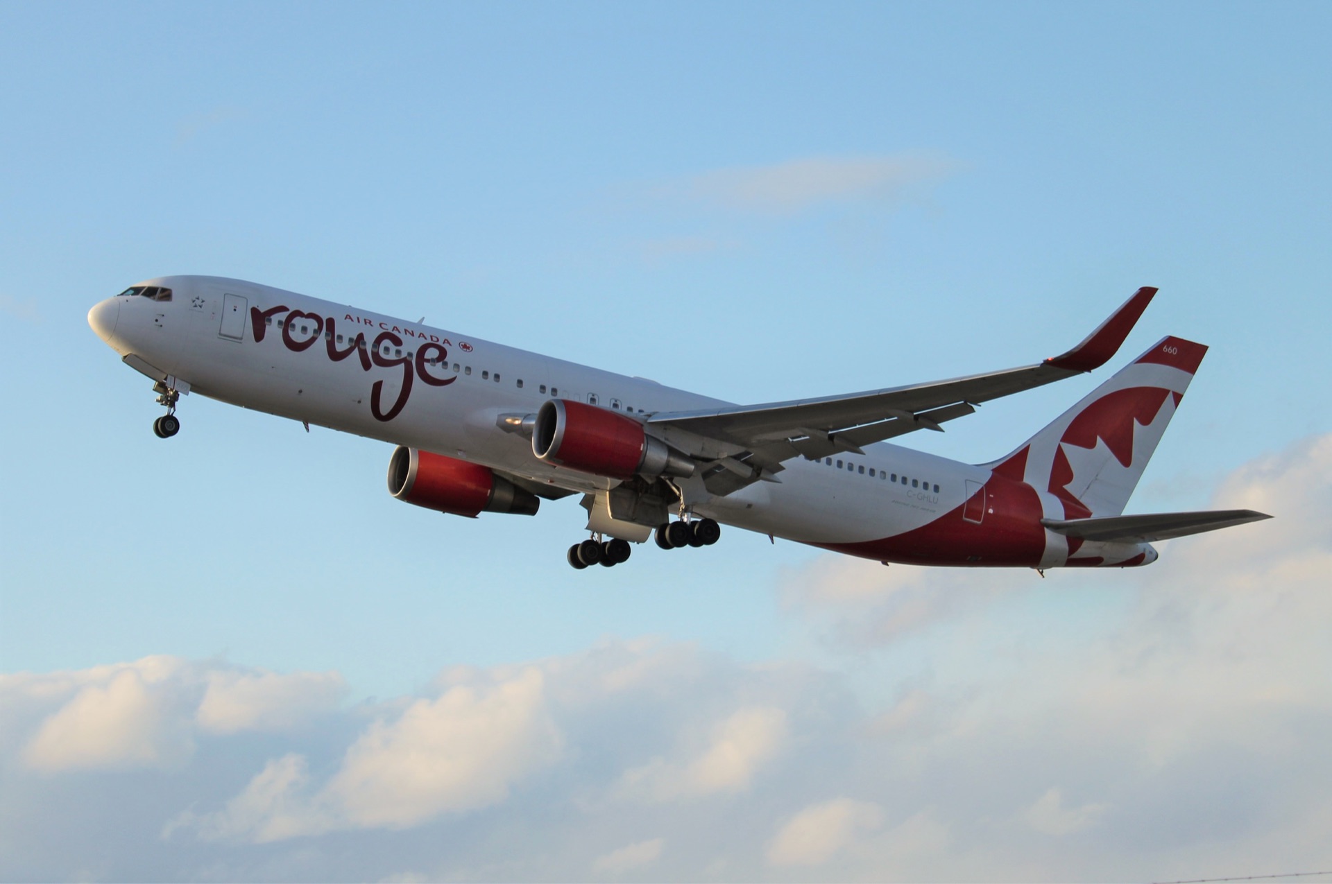 Air Canada Rouge aircraft