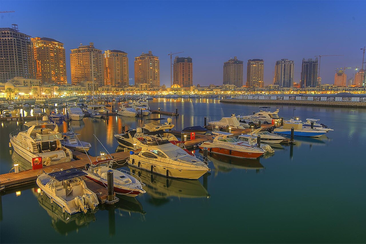 The marina at The Pearl, Doha