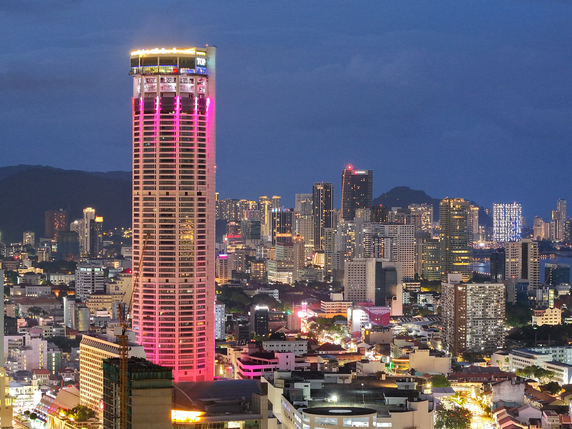 Skyline of George Town, Penang at night November 2024 23-9, Penang — flights from New York to Penang