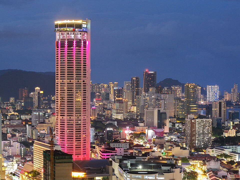 Skyline of George Town, Penang at night November 2024 23-9, Penang