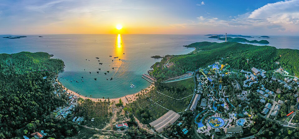 Sun World Hon Thom aerial view panorama sunset Phu Quoc, Phu Quoc