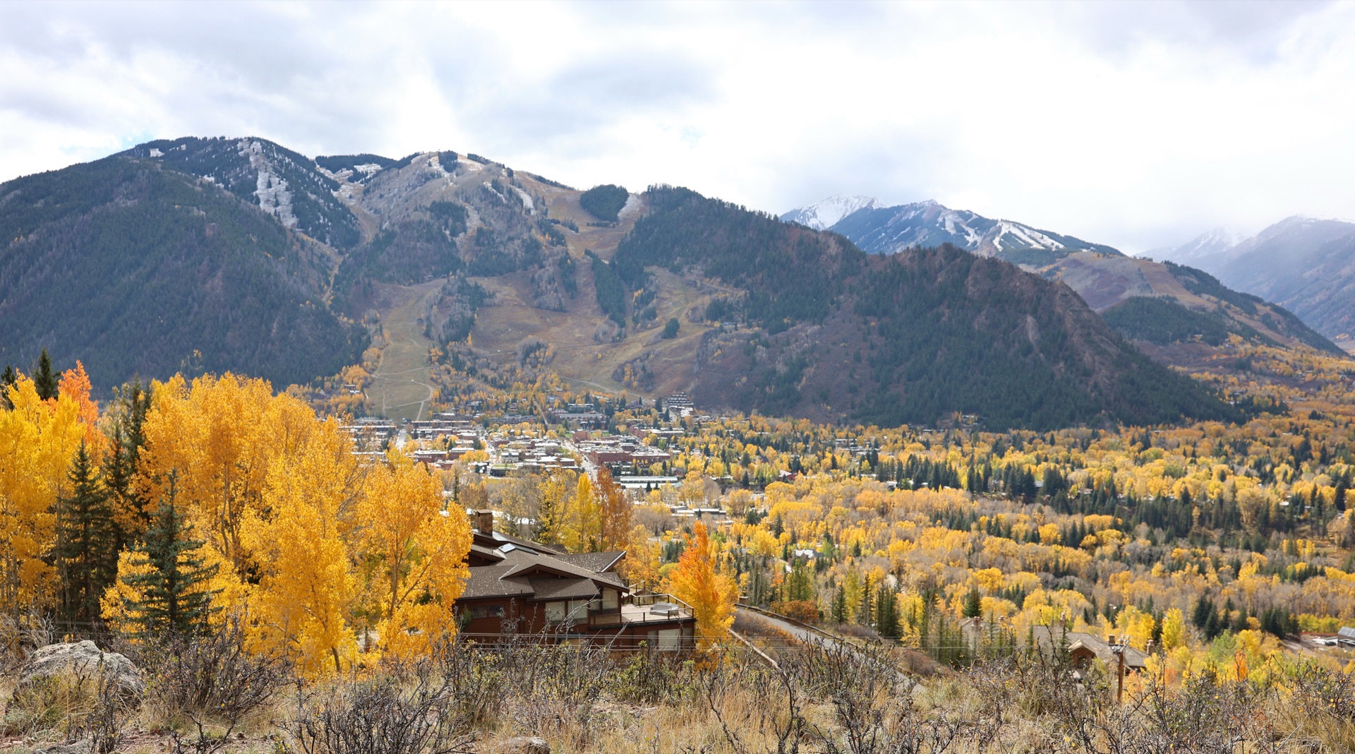 Aspen, Colorado, below Aspen Mountain in autumn