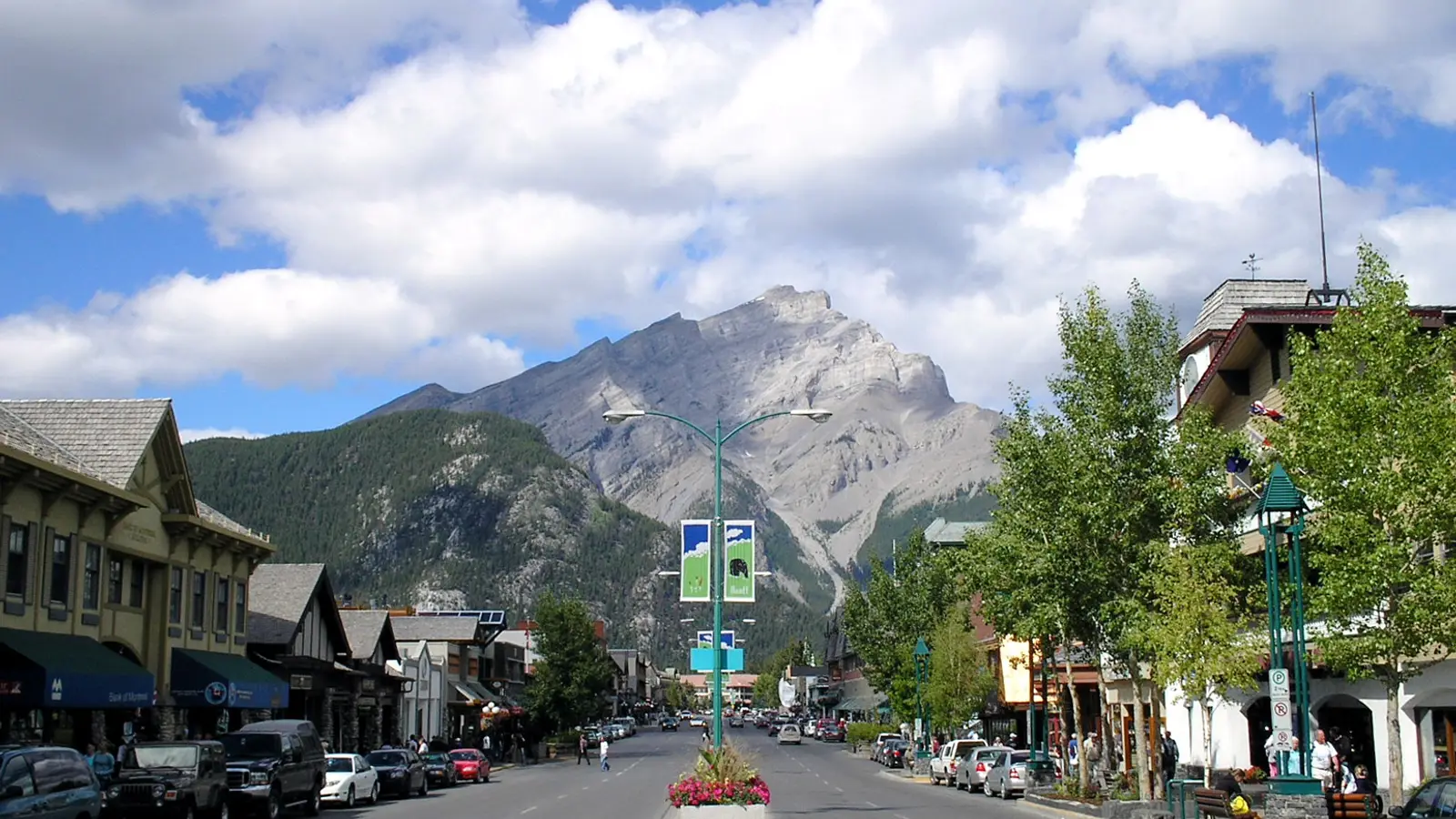 Banff ski resort in the mountains