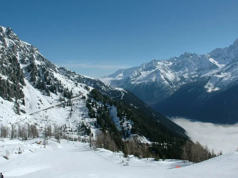 Chamonix, Haute-Savoie, France — View towards Charlanoz from Planpraz, Chamonix-Mont-Blanc, 2007