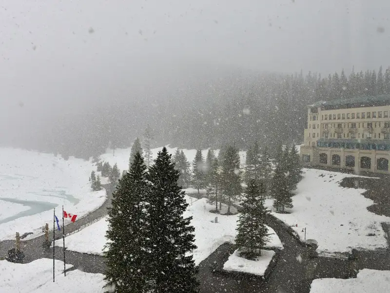Lake Louise, Alberta, Canada in winter