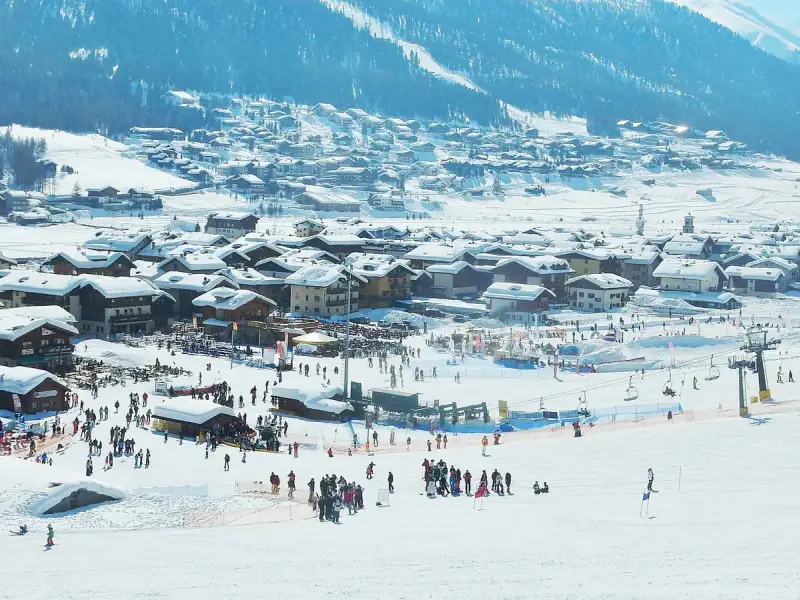 Livigno, Lombardy, Italy in winter